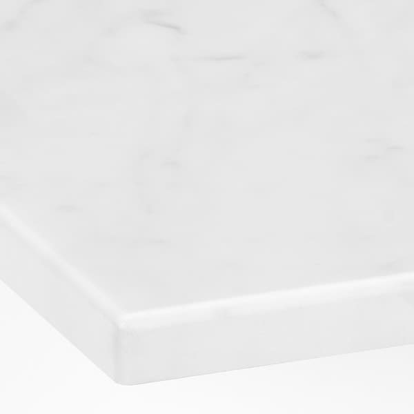 TOLKEN - Countertop, white marble effect/foliated board, 62x49 cm - best price from Maltashopper.com 50354697
