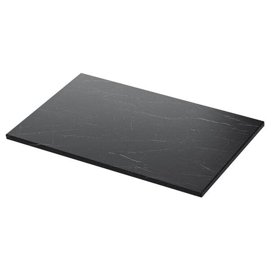TOLKEN - Countertop, black marble effect/foliated board, 82x49 cm - best price from Maltashopper.com 30506197