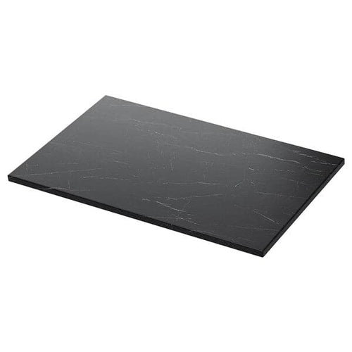 TOLKEN - Countertop, black marble effect/foliated board, 82x49 cm