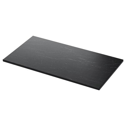 TOLKEN - Countertop, black marble effect/foliated board, 102x49 cm