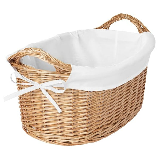 Ikea TOLKNING - Laundry basket, handmade willow, 40 l
