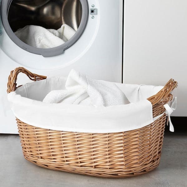 Ikea TOLKNING - Laundry basket, handmade willow, 40 l