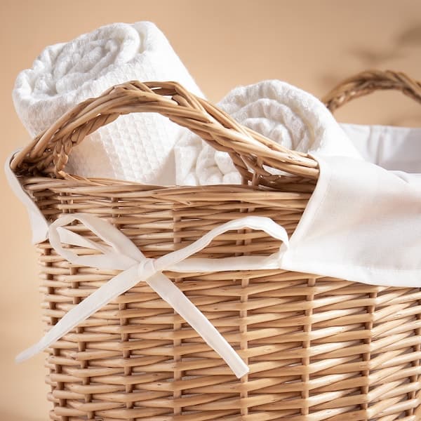 Ikea TOLKNING - Laundry basket, handmade willow, 40 l