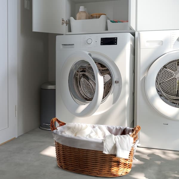 Ikea TOLKNING - Laundry basket, handmade willow, 40 l