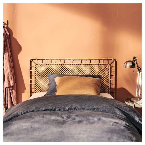 Ikea TOLKNING - Headboard, handmade rattan