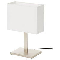 TOMELILLA Table lamp - nickel-plated/white 36 cm - best price from Maltashopper.com 80450414