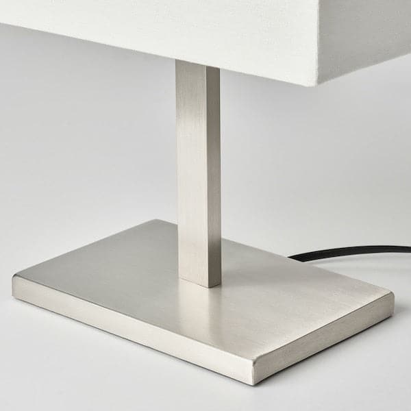 Ikea TOMELILLA Table lamp - nickel-plated/white 36 cm