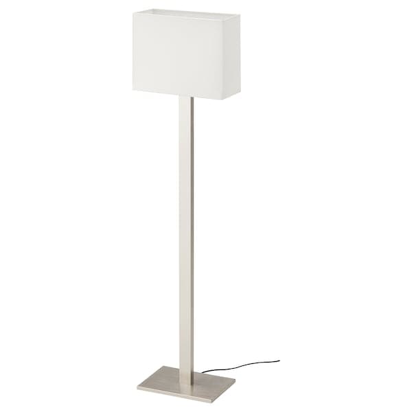 Ikea TOMELILLA Floor lamp - nickel-plated/white 150 cm , 150 cm