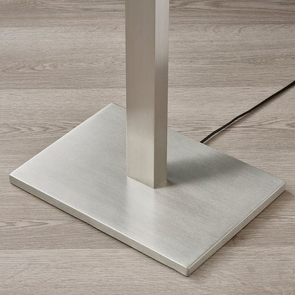 Ikea TOMELILLA Floor lamp - nickel-plated/white 150 cm , 150 cm