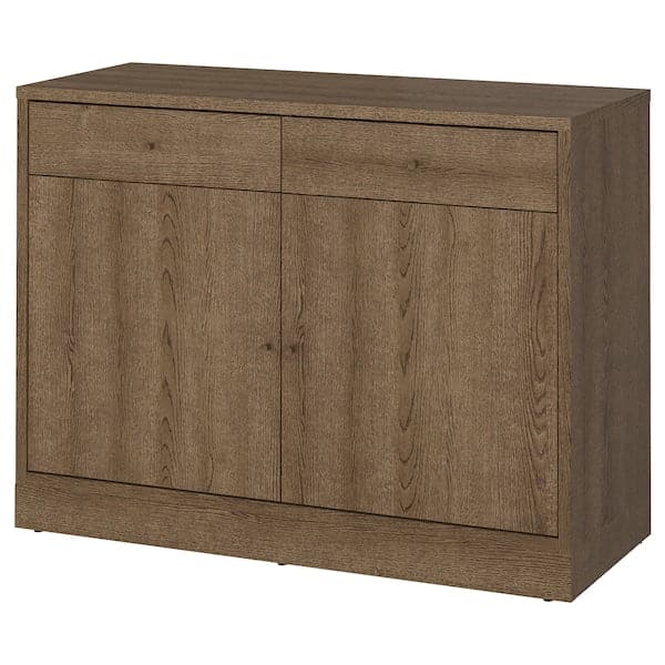 TONSTAD - Sideboard, brown stained oak veneer, 121x47x90 cm