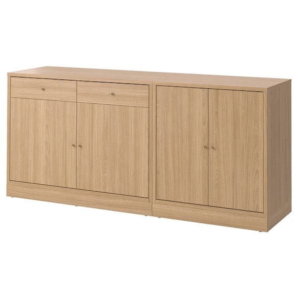 TONSTAD - Storage combination, oak veneer, 202x47x90 cm