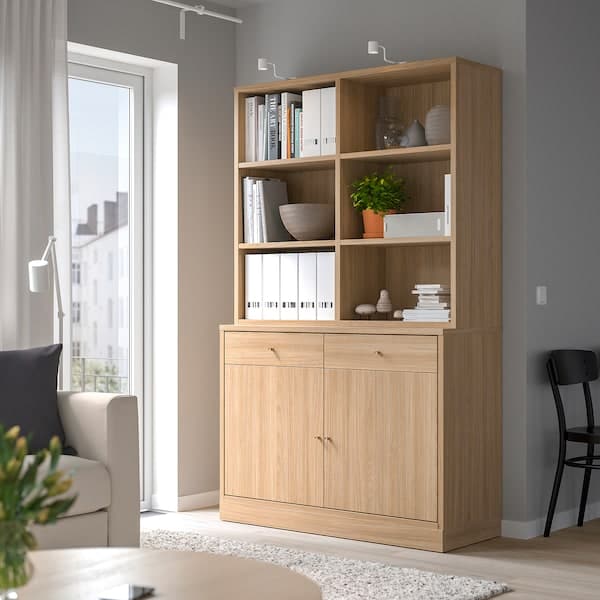 TONSTAD - Storage combination, oak veneer, 121x47x201 cm - best price from Maltashopper.com 79515063