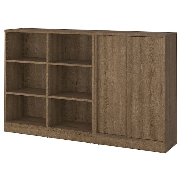 Ikea TONSTAD - Storage combination, brown stained oak veneer, 202x37x120 cm