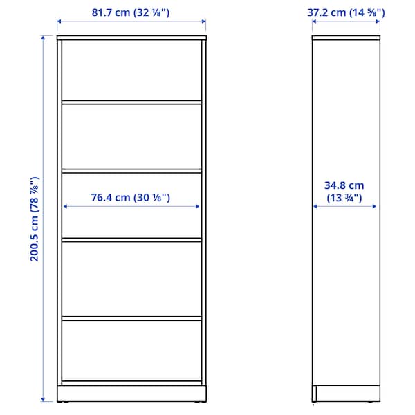 TONSTAD - Bookcase, oak veneer, 82x37x201 cm - best price from Maltashopper.com 70528461