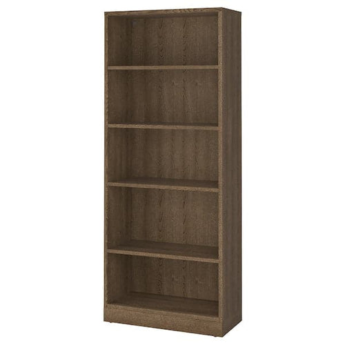 TONSTAD - Bookcase, brown stained oak veneer, 82x37x201 cm