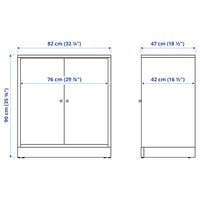 TONSTAD - Cabinet with doors, oak veneer, 82x47x90 cm - best price from Maltashopper.com 00489236