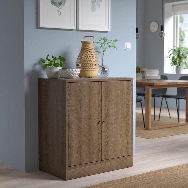 TONSTAD - Cabinet with doors, brown stained oak veneer, 82x47x90 cm - best price from Maltashopper.com 80489237