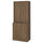 TONSTAD - TONSTAD Storage combination w sliding doors, brown stained oak veneer, 82x47x201 cm