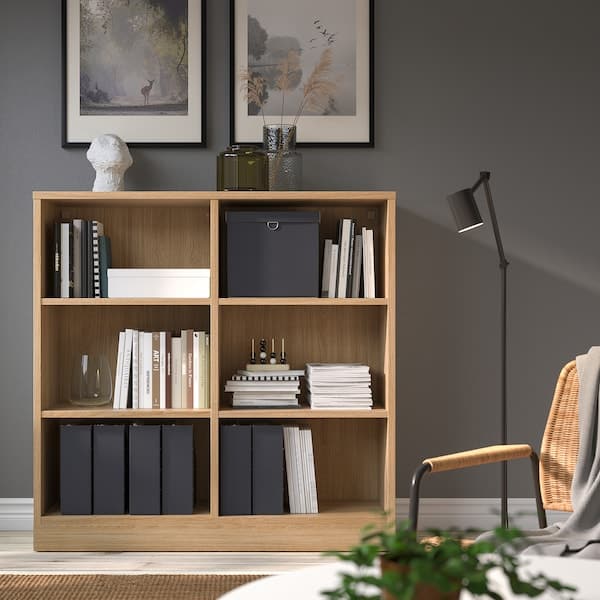 TONSTAD - Shelving unit, oak veneer, 121x37x120 cm - best price from Maltashopper.com 50489291
