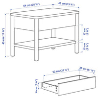 TONSTAD - Side table, oak veneer, 64x40 cm - best price from Maltashopper.com 80528470