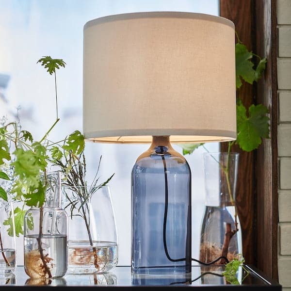 TONVIS Table lamp - smoked glass/white 52 cm , 52 cm - best price from Maltashopper.com 30450402