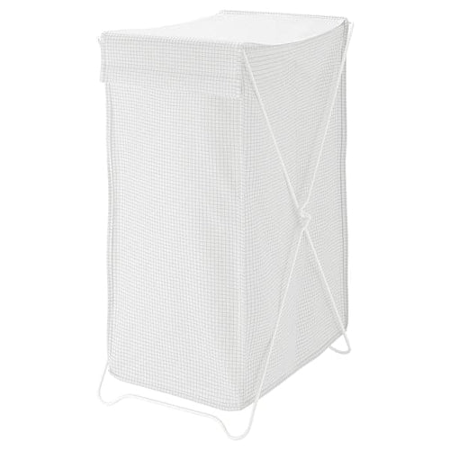 TORKIS - Laundry basket, white/grey, 90 l