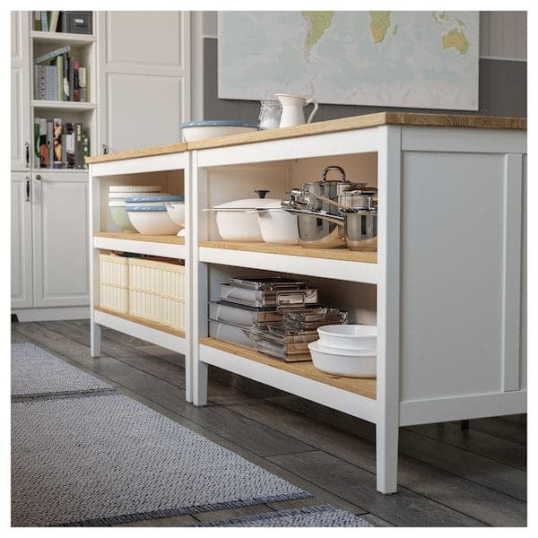 Ikea TORNVIKEN - Kitchen island, off-white/oak, 126x77 cm