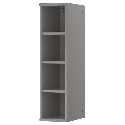 TORNVIKEN - Open cabinet, grey, 20x37x80 cm