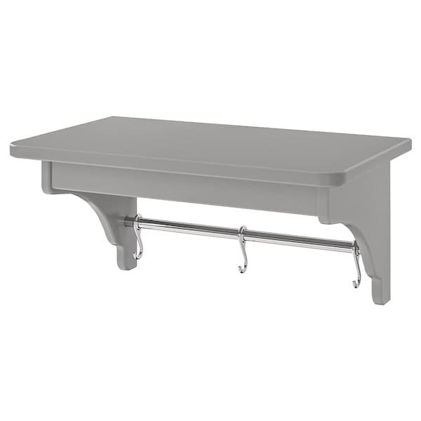 TORNVIKEN - Wall shelf, grey, 50 cm