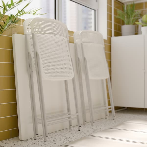 TORPARÖ - Chair, in/outdoor, foldable white/grey - best price from Maltashopper.com 00537850
