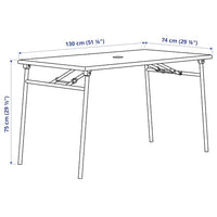 TORPARÖ - Table+4 folding chairs, outdoor, white/white/grey, 130 cm - best price from Maltashopper.com 89494866