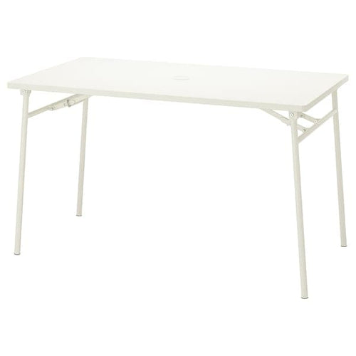 TORPARÖ - Table, outdoor, white/foldable, 130x74 cm