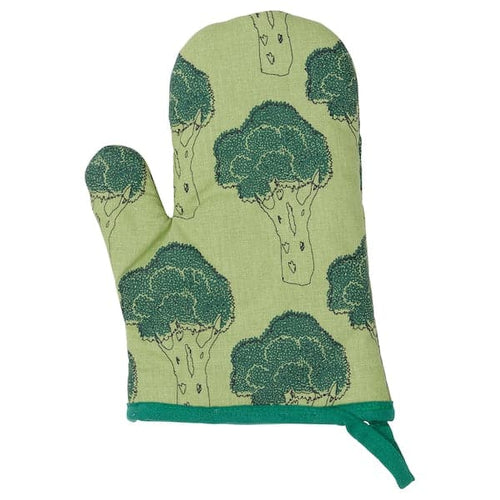 TORVFLY - Oven glove, patterned/green