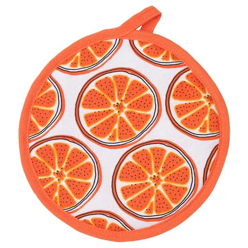 TORVFLY - Pot holder, patterned/orange