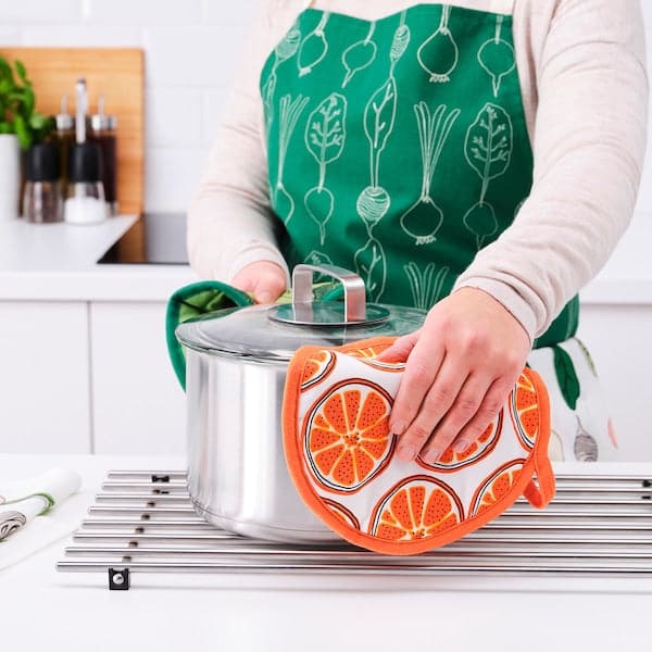 TORVFLY - Pot holder, patterned/orange - best price from Maltashopper.com 70493051