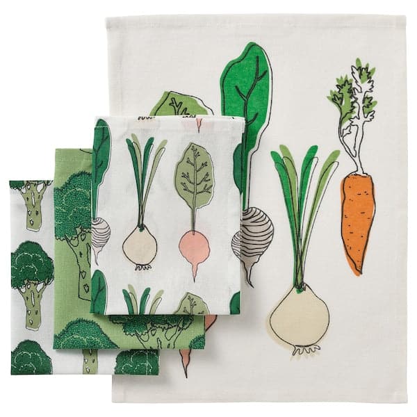 Ikea TORVFLY - Tea towel, patterned/green, 30x40 cm