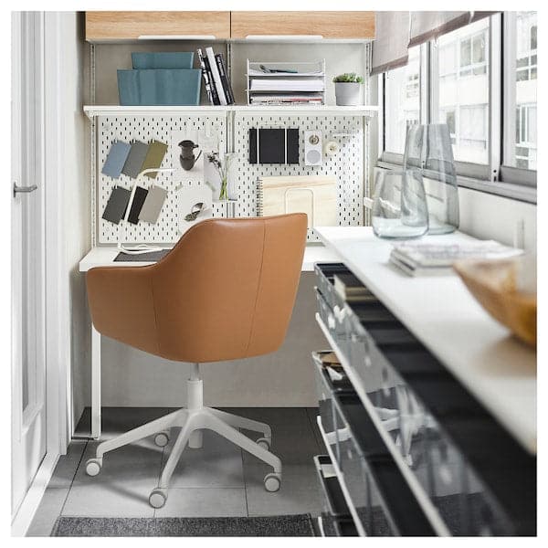 Ikea TOSSBERG / LÅNGFJÄLL - Meeting chair, Grann light brown/white ,