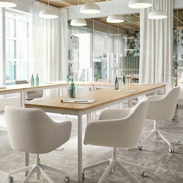 Ikea TOSSBERG / LÅNGFJÄLL - Meeting chair, Gunnared beige/white ,