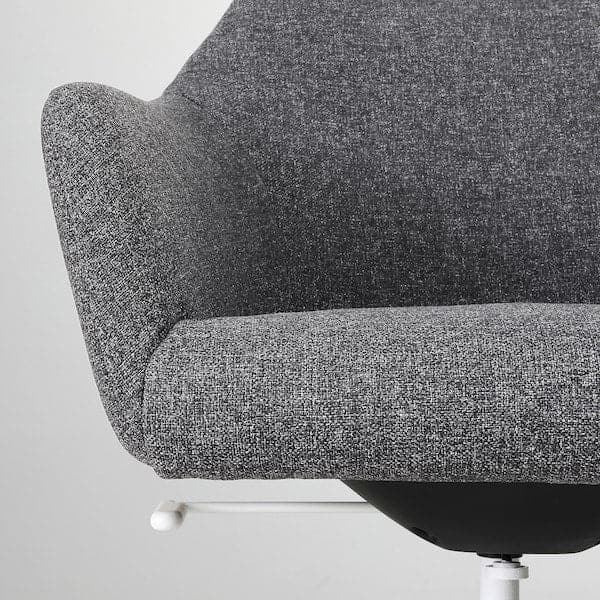 TOSSBERG / LÅNGFJÄLL - Meeting chair, Gunnared dark grey/white , - best price from Maltashopper.com 39513122
