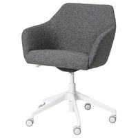 TOSSBERG / LÅNGFJÄLL conference chair, Gunnared dark grey/white, 68 cm