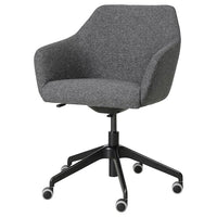 TOSSBERG / LÅNGFJÄLL - Meeting chair, Gunnared dark grey/black , - best price from Maltashopper.com 19513123
