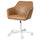 TOSSBERG / MALSKÄR - Swivel chair, Grann light brown/white ,