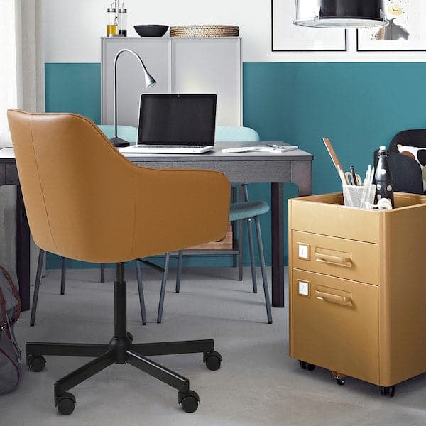 TOSSBERG / MALSKÄR - Swivel chair, Grann light brown/black , - best price from Maltashopper.com 49508200