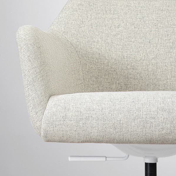 TOSSBERG / MALSKÄR - Swivel chair, Gunnared beige/white , - best price from Maltashopper.com 79508232