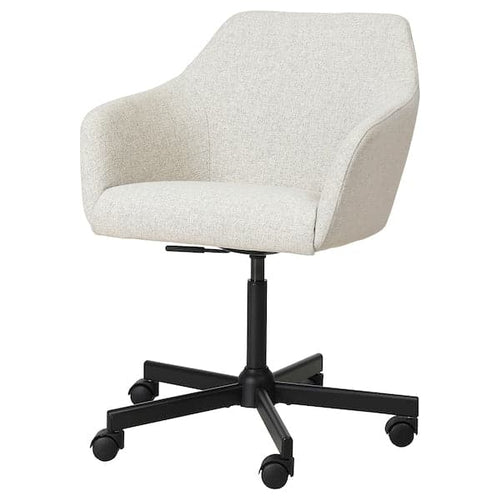 TOSSBERG / MALSKÄR - Swivel chair, Gunnared beige/black ,