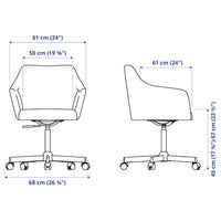 TOSSBERG / MALSKÄR - Swivel chair, Gunnared beige/black , - best price from Maltashopper.com 09508221