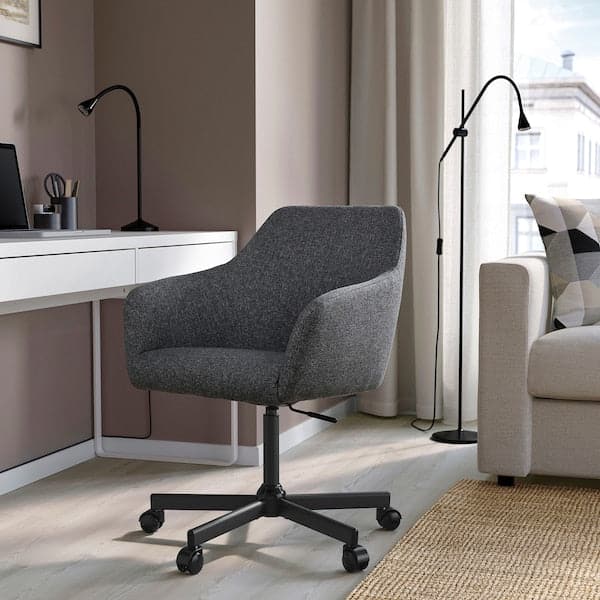Ikea TOSSBERG / MALSKÄR - Swivel chair, Gunnared dark grey/black ,