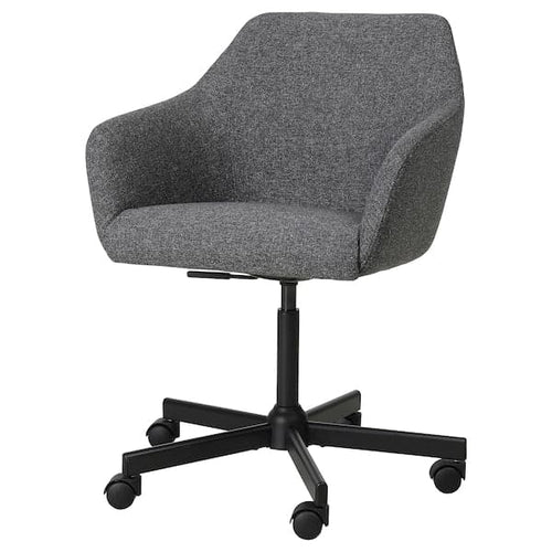 TOSSBERG / MALSKÄR - Swivel chair, Gunnared dark grey/black ,