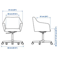 TOSSBERG / MALSKÄR - Swivel chair, Gunnared dark grey/black , - best price from Maltashopper.com 49508238