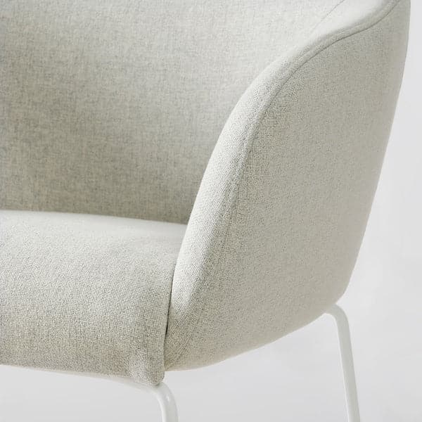 TOSSBERG - Chair, metal white/Gunnared beige , - best price from Maltashopper.com 80565274